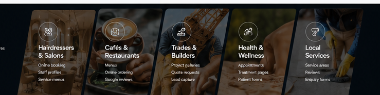 Website solutions for hairdressers, cafes, trades, wellness and local services